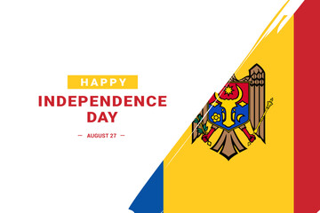 Moldova Independence Day. Vector Illustration. The illustration is suitable for banners, flyers, stickers, cards, etc.