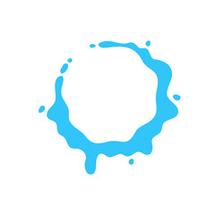 splashing water circle text frame For decorating Songkran festival posters.