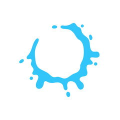 splashing water circle text frame For decorating Songkran festival posters.