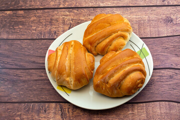 Snail type breads ready for breakfast