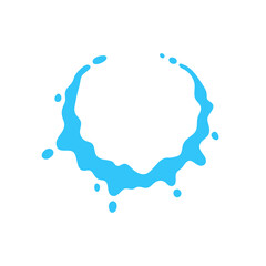 splashing water circle text frame For decorating Songkran festival posters.