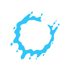 splashing water circle text frame For decorating Songkran festival posters.