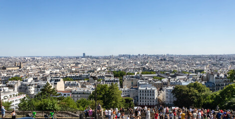 Obraz premium Pamanoramic view of Paris from Montmartre Butte