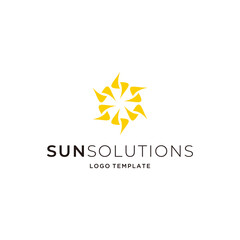 Solar Energy Solutions Logo Vector Simple Modern