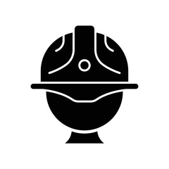 Head foreman icon. icon related to construction, labor day. Glyph icon style, solid. Simple design editable