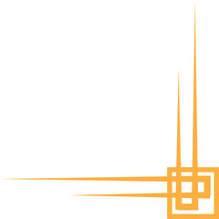 golden line frame decoration
