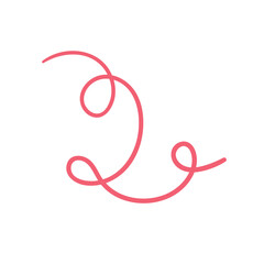 Obraz premium spiral hand drawn lines for minimalist decoration