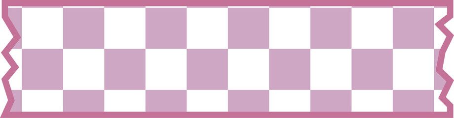 cute checkers banner tag label decoration