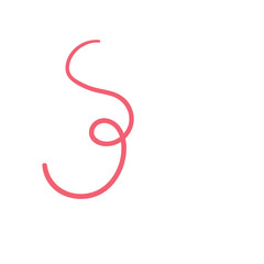 Fototapeta premium spiral hand drawn lines for minimalist decoration