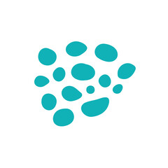 hand drawn group of gold polka dots for greeting card minimalist style decoration