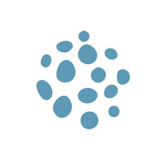 hand drawn group of gold polka dots for greeting card minimalist style decoration