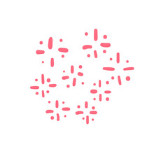 hand drawn group of gold polka dots for greeting card minimalist style decoration