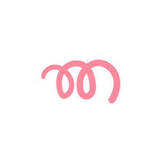 spiral hand drawn lines for minimalist decoration