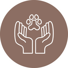 Obraz premium Animal Care Multicolor Circle Line Inverted Icon