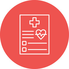 Obraz premium Medical Multicolor Circle Line Inverted Icon