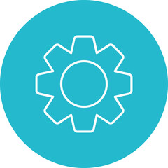 Settings Multicolor Circle Line Inverted Icon