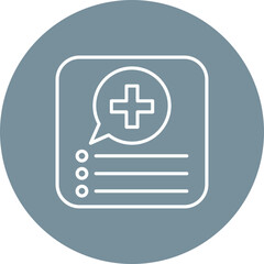 Medical App Multicolor Circle Line Inverted Icon