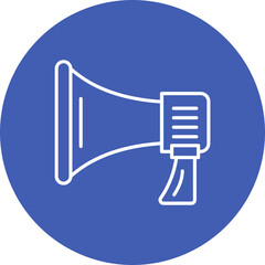 Speaker Multicolor Circle Line Inverted Icon