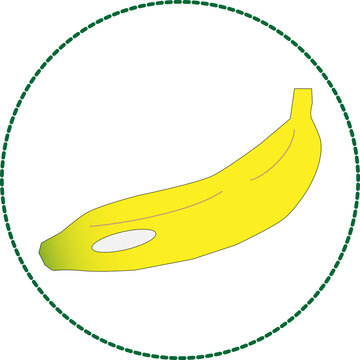 cute banna icon decoration