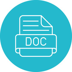 Doc Multicolor Circle Line Inverted Icon