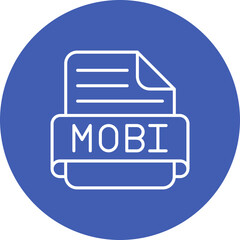 Mobi Multicolor Circle Line Inverted Icon