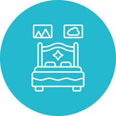 Suite Multicolor Circle Line Inverted Icon