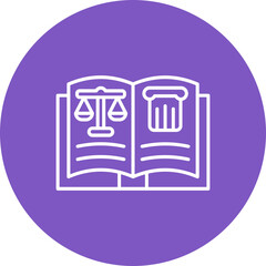Ancient Multicolor Circle Line Inverted Icon