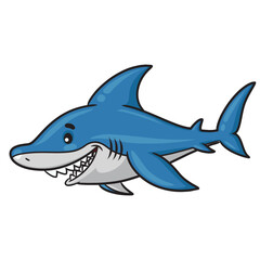 Obraz na płótnie Canvas Shark cartoon