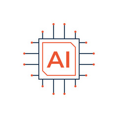 artificial intelligence icon vector design