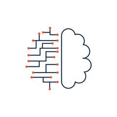 artificial intelligence icon vector design