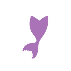 Obraz premium Underwater mermaid tail silhouette cute party decorations for girls
