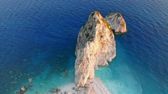 Zakynthos island Mizithres rock formation. Greece travel destination