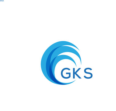GKS letter logo. GKS blue image on white background. GKS Monogram logo design for entrepreneur and business. . GKS best icon.
