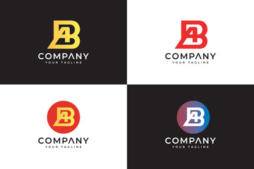 Fototapeta premium Creative monogram letter ab or ba logo template