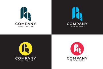 Creative monogram letter BA logo design