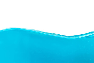 Water surface side view with bubbles and waves in the isolated background.
