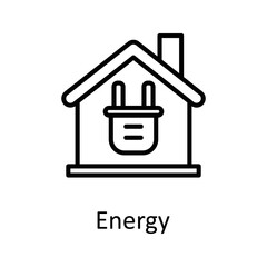 Energy vector Outline Icon Design illustration on White background. EPS 10 File