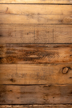 Horizontal wooden wall with the texture of an old wooden background.