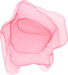 Pink watercolor, alcohol ink stain