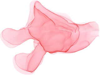 Pink watercolor, alcohol ink stain