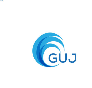 GUJ letter logo. GUJ blue image on white background. GUJ Monogram logo design for entrepreneur and business. . GUJ best icon.
