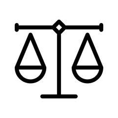 Law scale icon. vector illustration