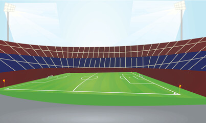 Soccer arena stadium. vector illustration