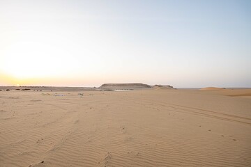 A landscape in Fayoum, Egypt during sun rise/ sunset 
