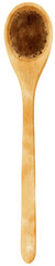 watercolor cocoa powder in wooden spoon
