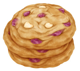 Watercolor cookies illustration
