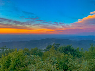 Fototapeta na wymiar Sunset views in the Appalachian Mountains