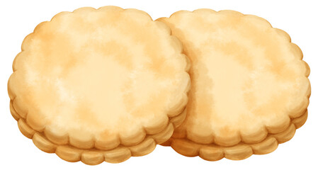 Watercolor cookies illustration