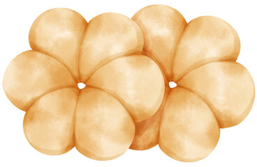 Watercolor cookies illustration