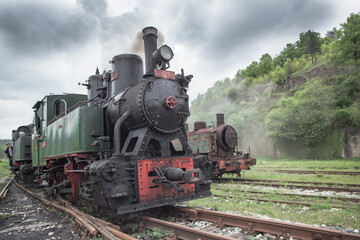 Plakat Old steam locomotive